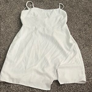 White women’s Dress with Spaghetti Straps